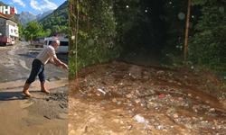 Artvin’de Dere Taştı: Köyde Korku Dolu Anlar