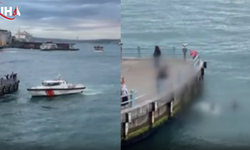 Eminönü'nde Denizde Mahsur Kalan 3 Çocuğu Sahil Güvenlik Kurtardı