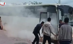 MHP Dilovası Teşkilatının Otobüsü Seyir Halindeyken Alev Aldı