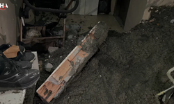 Arnavutköy'de 6 Katlı Binanın Duvarı Patladı