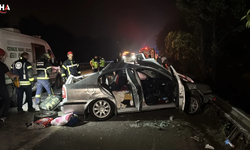 Kocaeli'de Emniyet Şeridindeki Otomobile Tır Çarptı