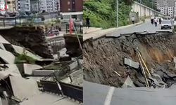Rize'de Korkutan Göçük: İnşaat Yanındaki Yol Çöktü, 2 Bina Boşaltıldı