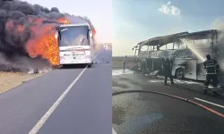 Siverek'te Yolcu Otobüsü Alevlere Teslim Oldu