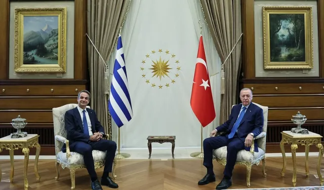 Ankara'da kritik görüşme! Cumhurbaşkanı Erdoğan Yunanistan Başbakanı Miçotakis ile görüşüyor