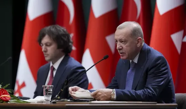 Gürcistan Başbakanı ile ortak basın toplantısı! Başkan Erdoğan: Ticaret hedefi 5 milyar dolar