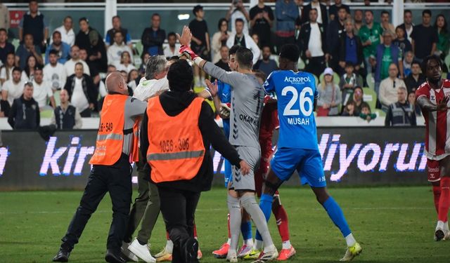 Bodrum FK - Samsunspor maçı sonunda gergin anlar