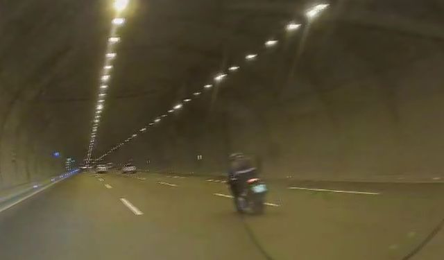 Cebeci Tüneli'nde Motosiklet Kazası