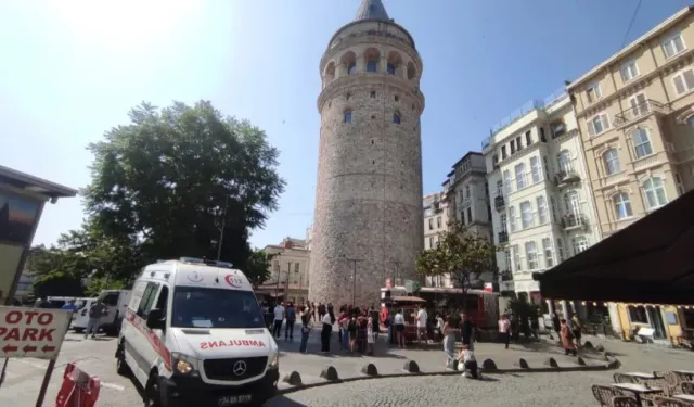 Galata Kulesi'nden düşen bir kişi hayatını kaybetti