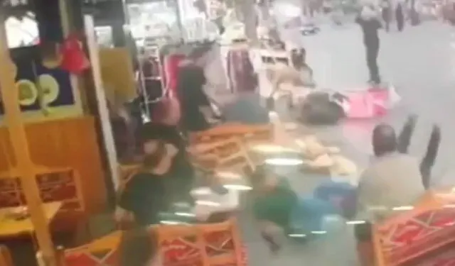 Gaziosmanpaşa'da motosiklet kafeteryaya daldı