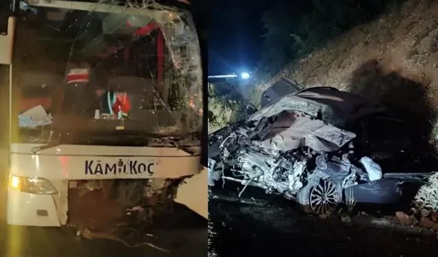Konya'da yolcu otobüsüyle otomobil çarpıştı: 1 ölü, 8 yaralı