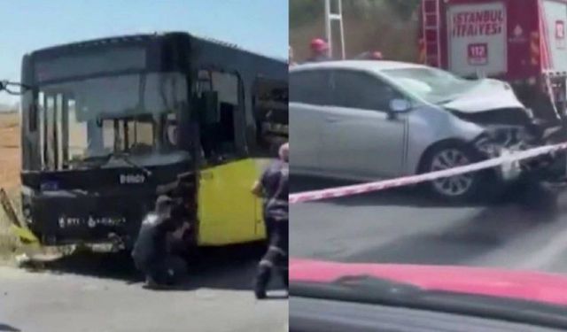 Arnavutköy’de feci kaza: İETT otobüsü ile otomobil kafa kafaya çarpıştı: 1 ölü