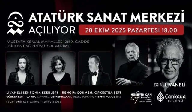 Çankaya'nın Yeni Sanat Merkezi, Livaneli Senfonik Eserleri Konseri ile Açılıyor!