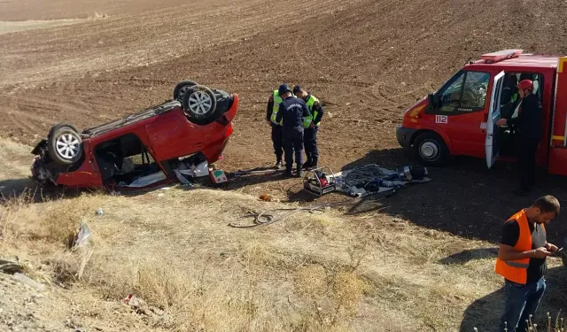 Konya’da Kaza: 1 Ölü, 2 Yaralı Otomobil Devrildi