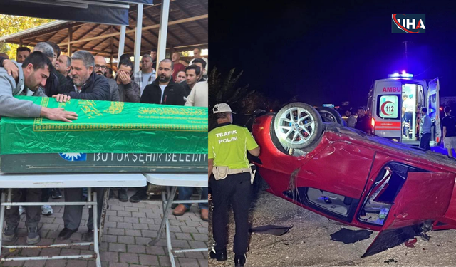 Otomobil Yoldan Çıktı, Takla Attı: 2 Can Kaybı , 2 Yaralı