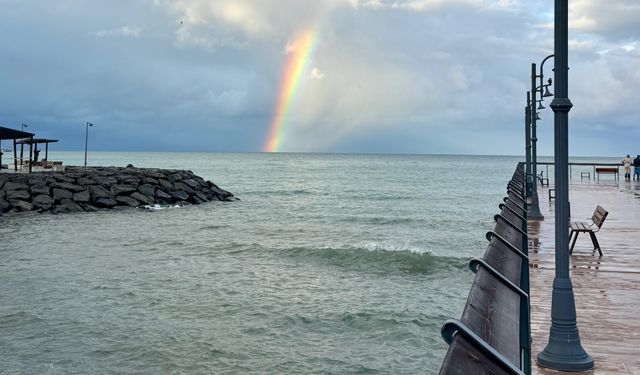 Ordu’da Denizin Üzerinde Gökkuşağı Görüntülendi