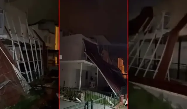 Aydın’da Etkili Fırtına Çatılar ve Ağaçlarda Hasara Yol Açtı