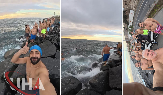 İstanbul Sarayburnu’nda Lodosa Rağmen Denize Girdiler