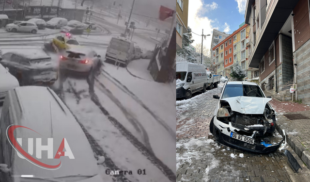 İstanbul Kağıthane’de Kayıp Otomobil 5 Araca Çarptı, Motokurye Ölümden Döndü