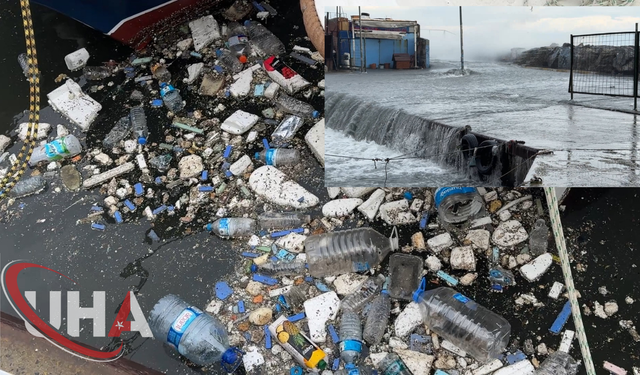 İstanbul Avcılar’da Dalgalar Mendireği Aşarak Balıkçı Barınağına Ulaştı