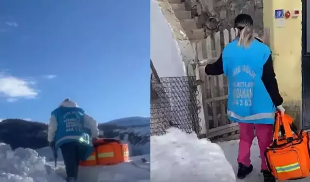 Kar Kış Demeden Evlerdeki Hastalara Ulaşıyorlar