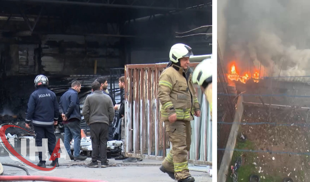 İstanbul Sultanbeyli’de Plastik Üretim Atölyesinde Yangın Söndürüldü
