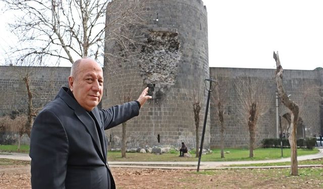 Diyarbakır Surlarında Tek Kapı Burcu Hasarlı, Restorasyon Bekliyor