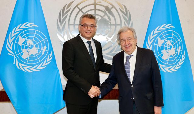 KKTC Cumhurbaşkanı Erhürman, Guterres ile Görüştü