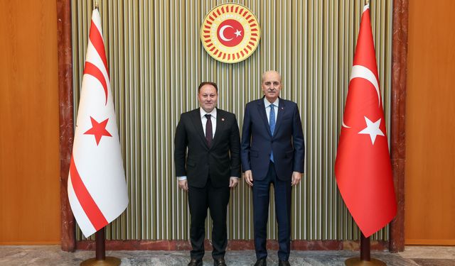 TBMM Başkanı Numan Kurtulmuş KKTC Meclis Başkanı Öztürkler ile Görüşme Yaptı