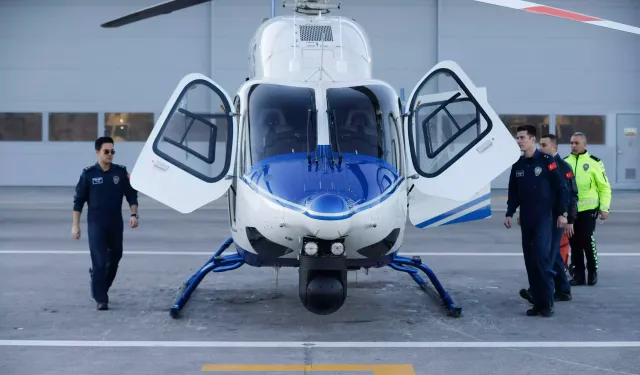 Jandarma Ankara’da Helikopterle Trafik Denetimi Yaptı