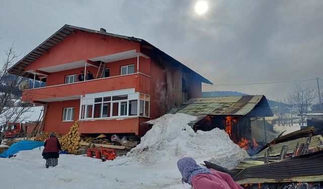 Artvin’de Yangın: 1 Ev, 2 Ahır ve 1 Ambar Küle Döndü
