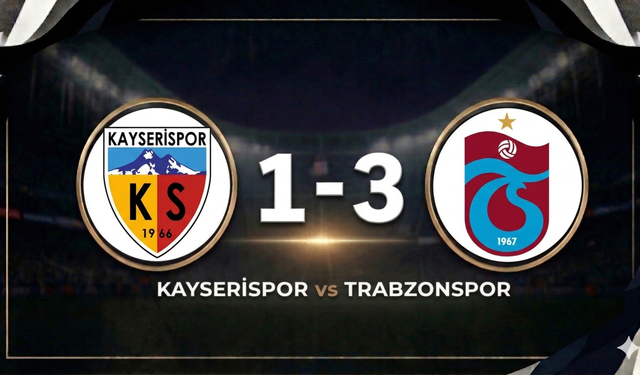 Trabzonspor Kayserispor'u 3-1 Mağlup Etti