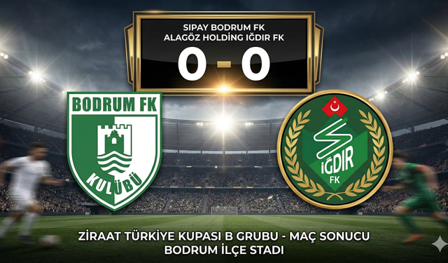 Sipay Bodrum FK – Alagöz Holding Iğdır FK: 0-0