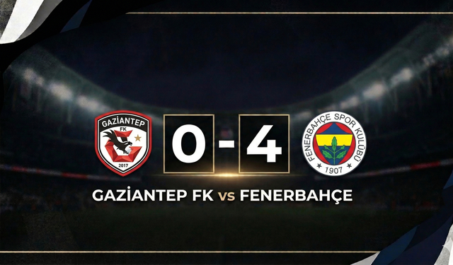 Fenerbahçe, Gaziantep FK’yı 4-0 mağlup etti.