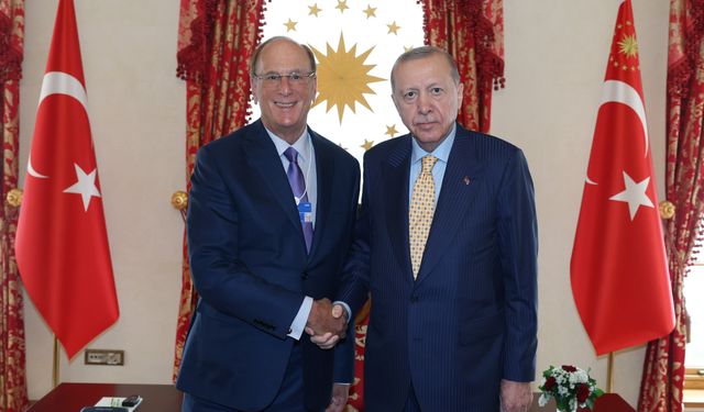 Recep Tayyip Erdoğan, WEF Başkanı Douglas Fink'i Kabul Etti