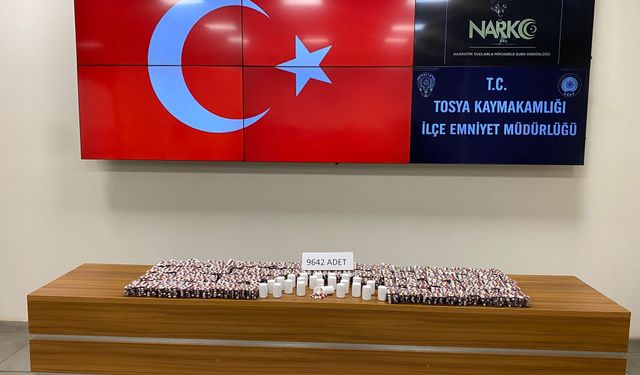 Kastamonu’da 9 Bin 642 Sentetik Hap Ele Geçirildi, 1 Gözaltı