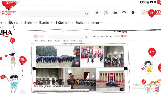 MEB’den Dijital Sürpriz: Bakanlık Sitesi 23 Nisan İçin Çocukların Dünyasına Büründü