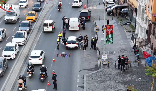 Fatih’te Şok Asayiş Uygulaması: Dronlar Havalandı, Araçlar Tek Tek Arandı
