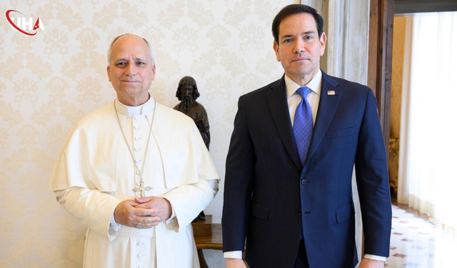 Papa Leo, ABD Dışişleri Bakanı Rubio ile Bir Araya Geldi
