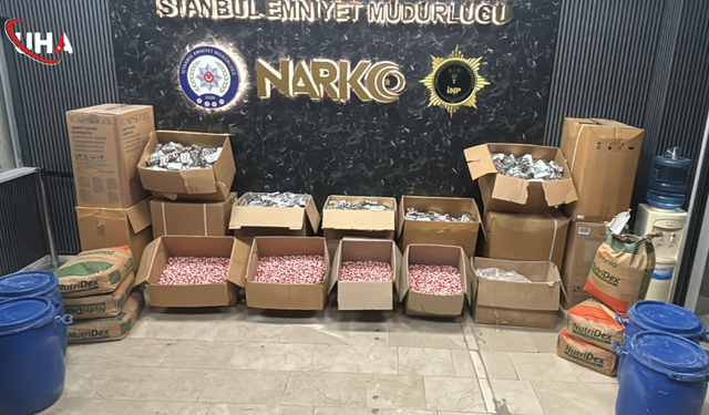 Bayrampaşa ve Güngören'de 1 Milyon Yasaklı Madde Hap Yakalandı