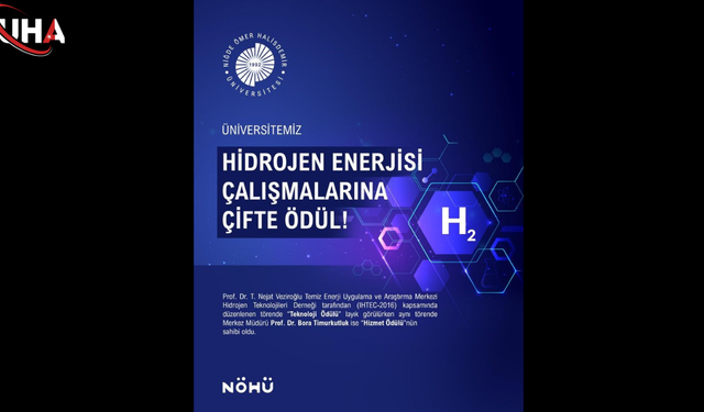 Ömer Halisdemir Üniversitesinin Yeşil Hidrojen Hamlesine Çifte Ödül