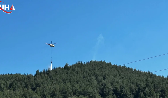 Manisa'da Orman Ekiplerinden Yangına Müdahale