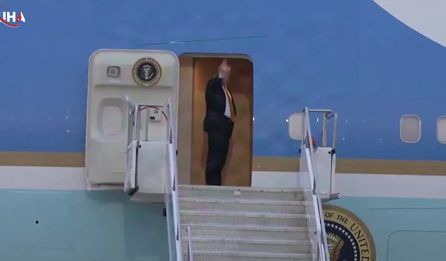 Trump Ankara’dan Ayrıldı: Yeni Uçağıyla İngiltere’ye "Selam" Gönderdi