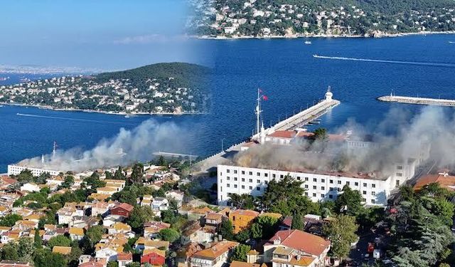 Heybeliada Deniz Harp Okulu’nun Çatısında Yangın! Ekipler Seferber Edildi
