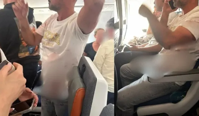 Uçağın İçinden Görüntüler Geldi! Pilotların Kavgası Yolcuları Kan İçinde Bıraktı