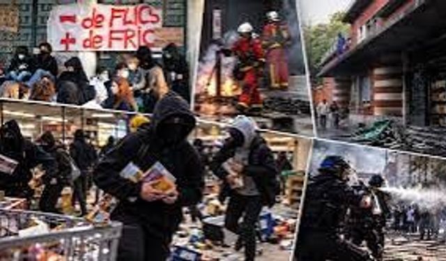 Fransa'da Protestolar Yağmaya Dönüştü: Maskeli Gruplar Mağazaları Talan Etti