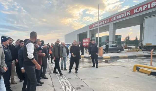 Hamzabeyli Sınır Kapısı'nda Tır Sürücülerinden Eylem