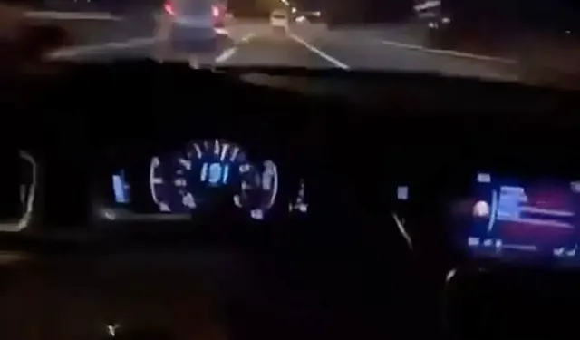 Otoyolda Tehlike Saçan Sürücünün Ehliyetine El Konuldu