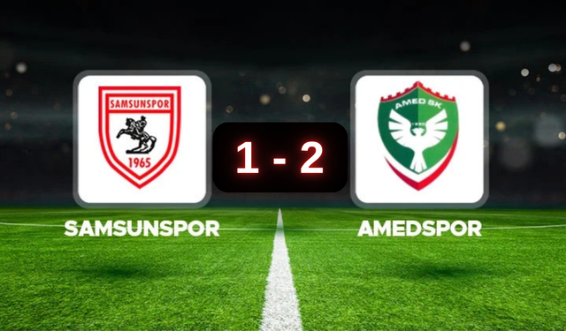 Amed SK süper ligde Samsunspor’u 2-1 Mağlup Etti