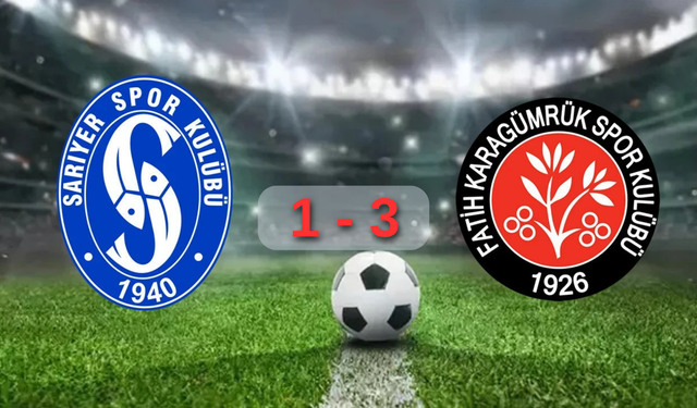 Sarıyer 1. ligde Fatih Karagümrük’e 2-0 Yenildi