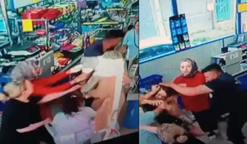 Markette Dehşet Anları! Kadını Feci Şekilde Darp Etti, Serbest Kaldı... Bakın Kim Çıktı